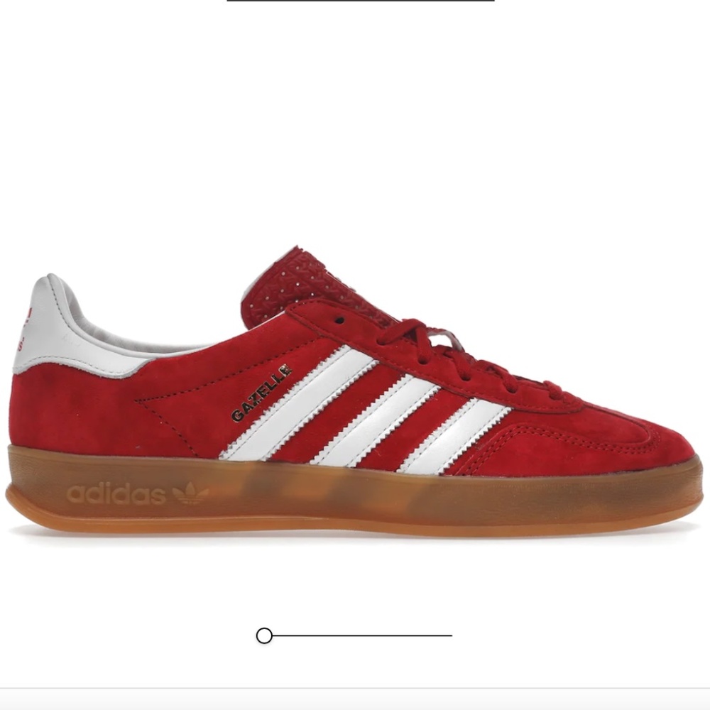 NWT Adidas Gazelle Indoor Red Sneakers (Scarlet Cloud White)